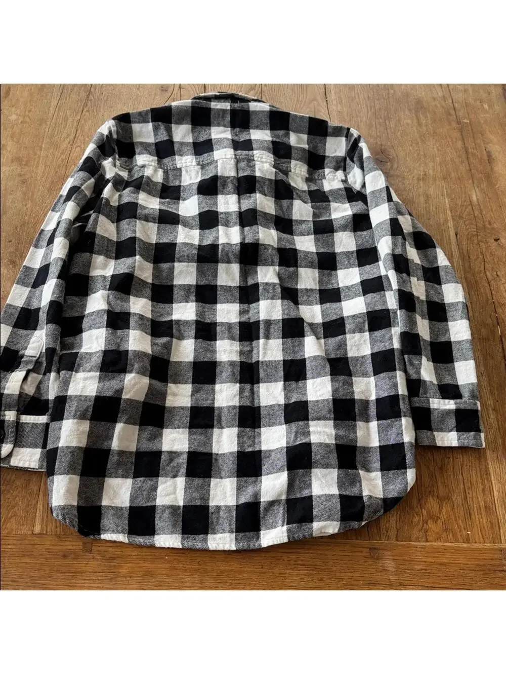 J. Crew Black and White Plaid Shirt with pockets size small